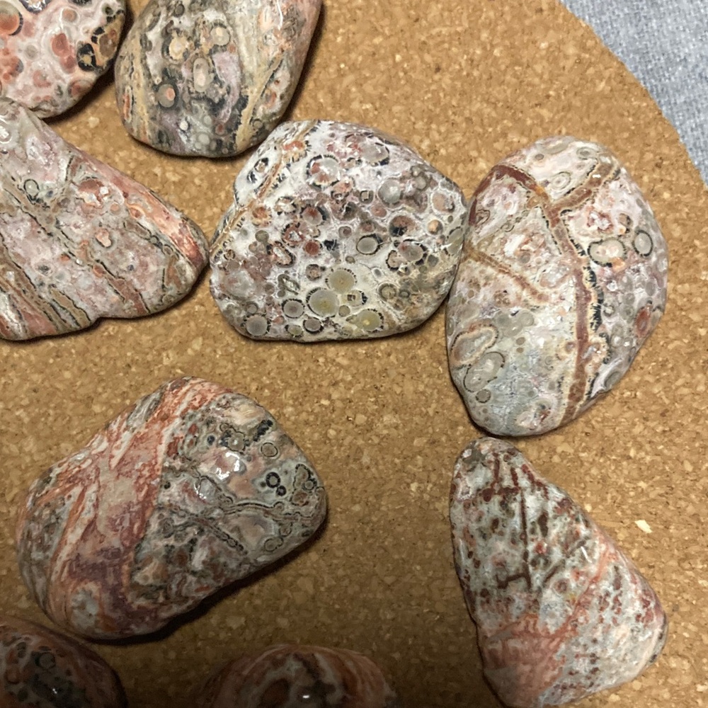 Leopardskin Jasper Tumbled Three Piece Set - Picture 5 of 5